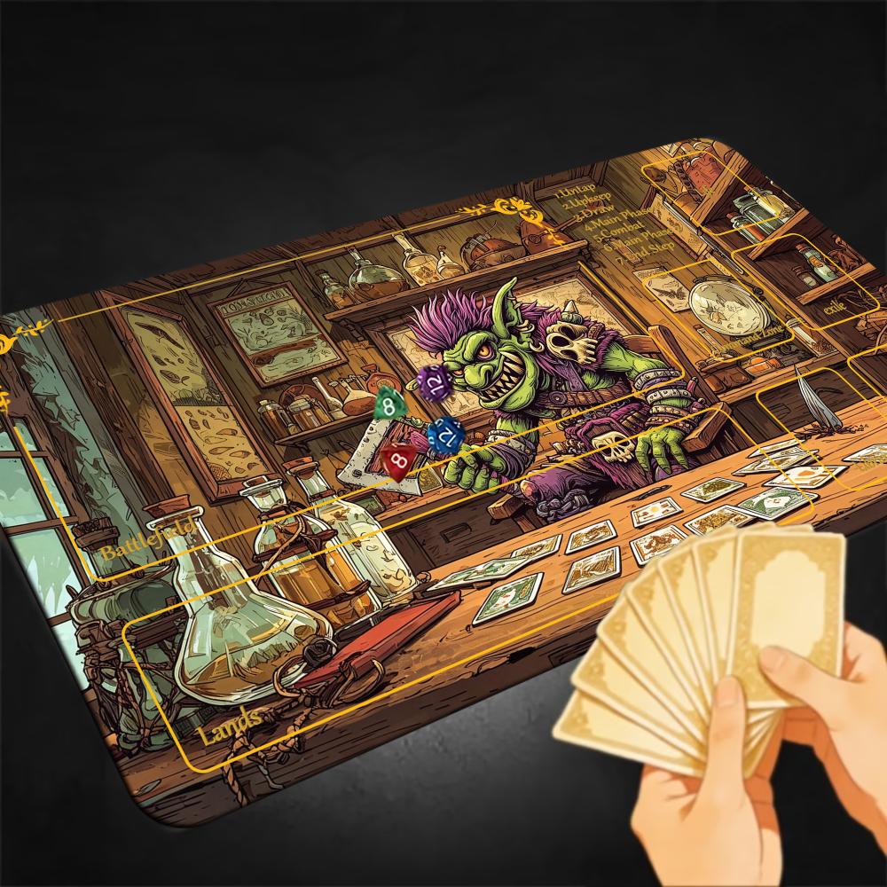 Retro Gaming Zone - Retro Cottage Goblin Card Playmat with