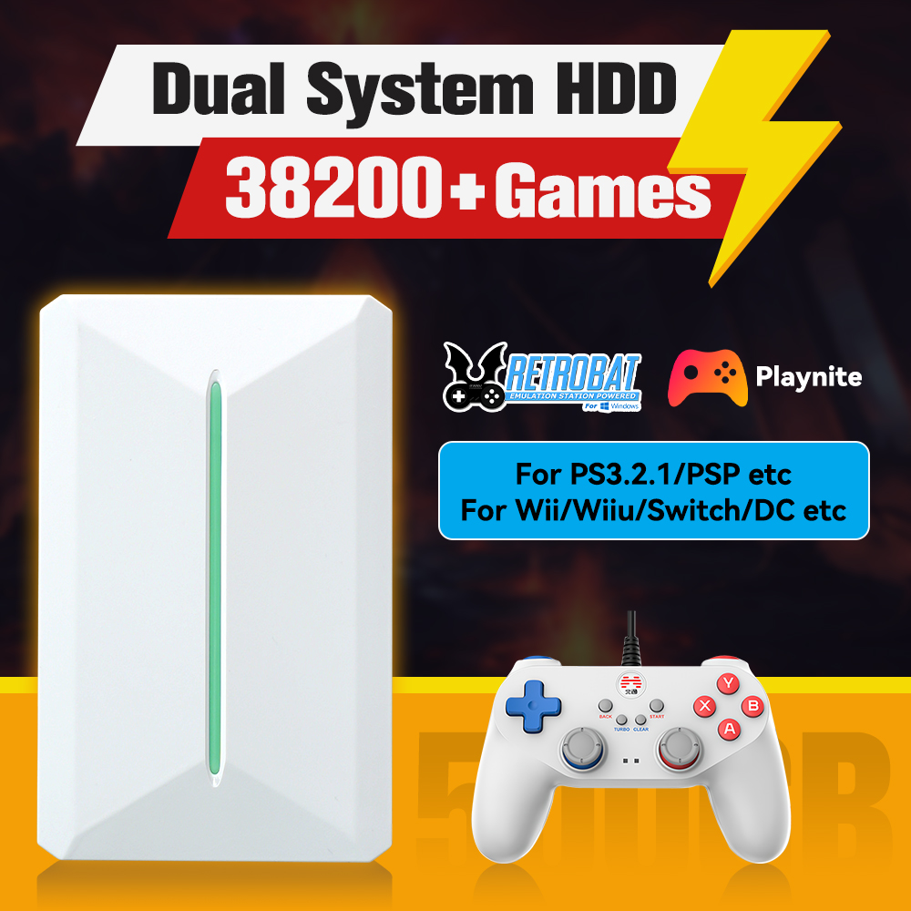 Retro Gaming Theme - Retrobat＆Playnite System HDD Retro Game Console