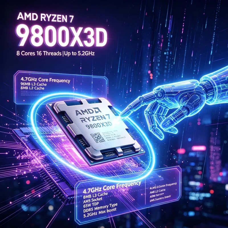 Amd Cpu Ryzen 7 - AMD Ryzen 7 9800X3D AM5 Gaming