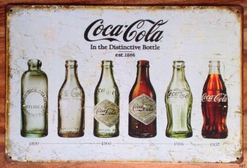 Retro Gaming Pictures - Coke SIGN METAL WALL PLAQUE Bottles