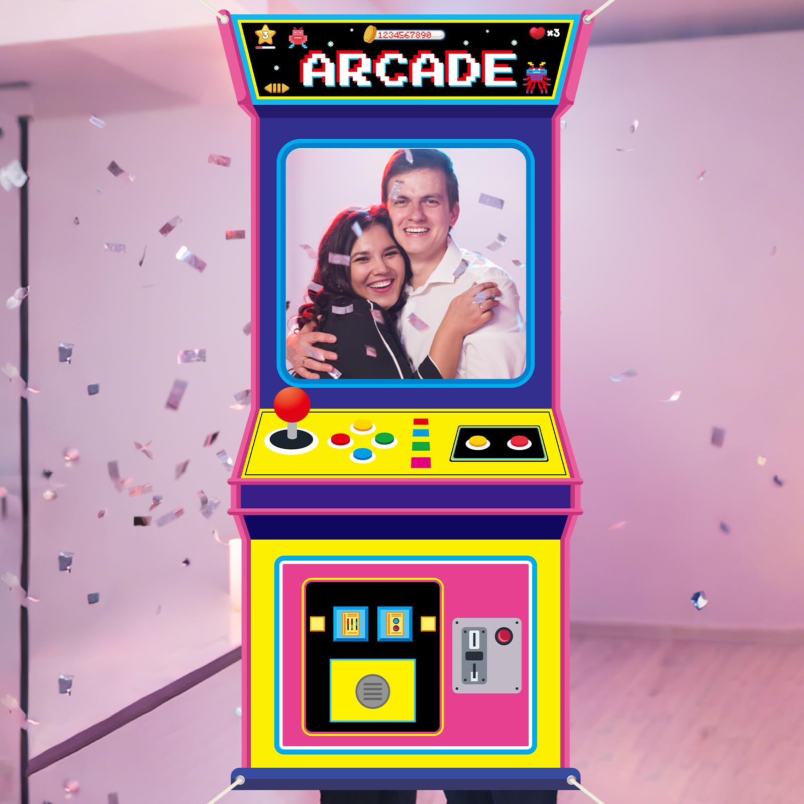 Retro Video Gaming Fabric Arca - đánh giá và giá Background Retro Gaming