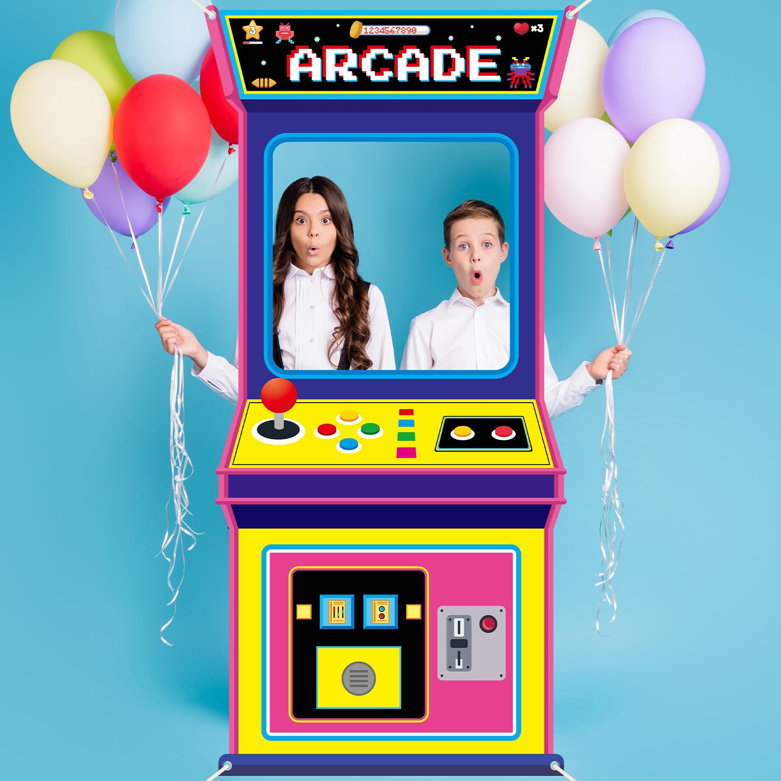 Retro Video Gaming Fabric Arca - đánh giá và giá Background Retro Gaming