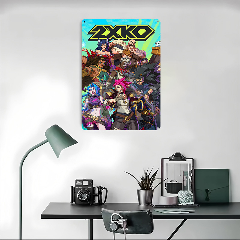 2XKO Fighting Game Art Tinplat - đánh giá và giá Retro Poster Gaming