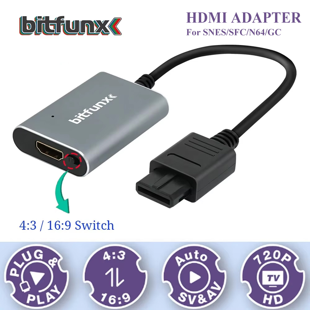 Bitfunx 720P Svideo / AV To HD - đánh giá và giá Retro Gaming Theme