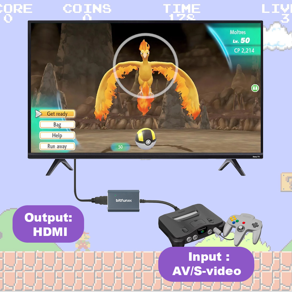Bitfunx 720P Svideo / AV To HD - đánh giá và giá Retro Gaming Theme