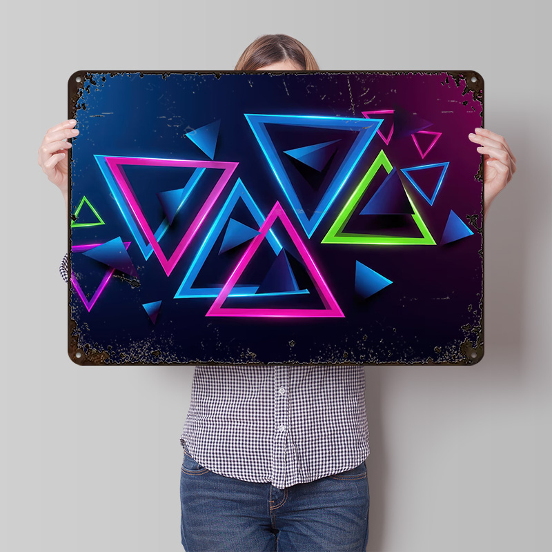 Neon Triangles Abstract Backgr - đánh giá và giá Background Retro Gaming