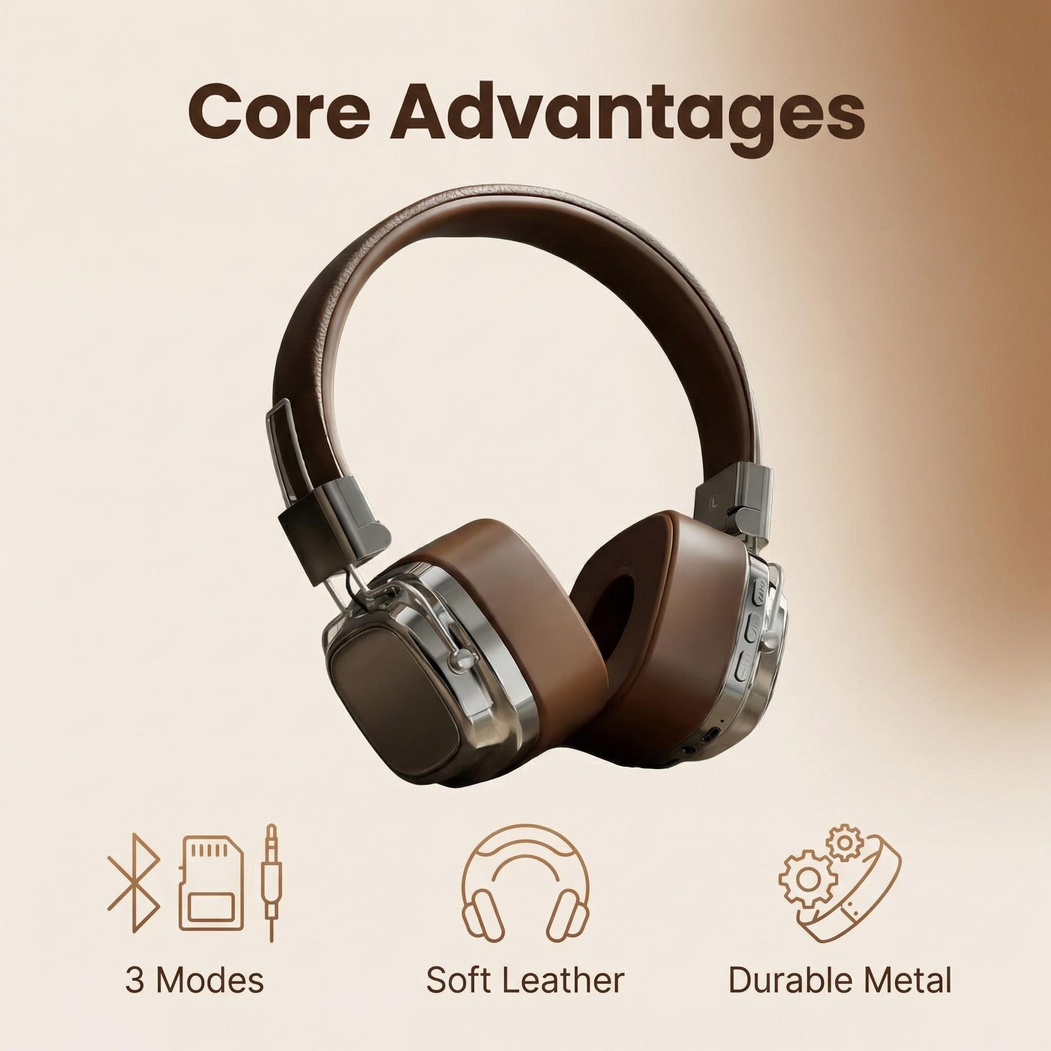 Retro Leather Over-ear Headpho - đánh giá và giá Retro Gaming Cables