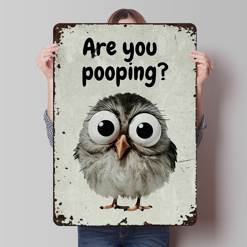 Funny Owl Bathroom Meme Poster - đánh giá và giá Retro Poster Gaming