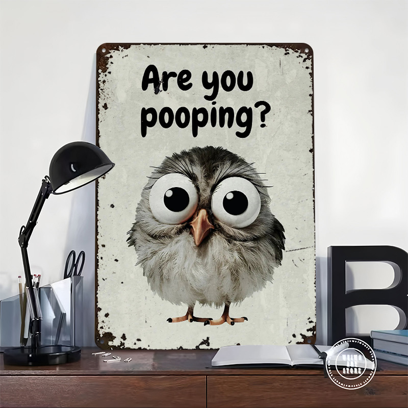Funny Owl Bathroom Meme Poster - đánh giá và giá Retro Poster Gaming
