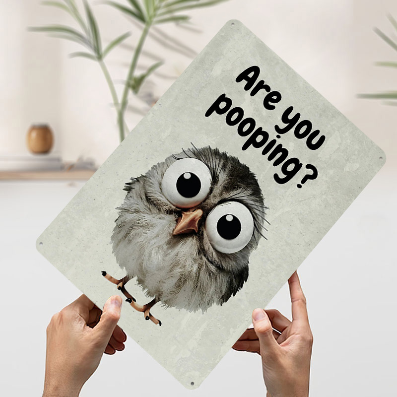 Funny Owl Bathroom Meme Poster - đánh giá và giá Retro Poster Gaming