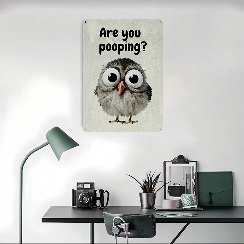 Funny Owl Bathroom Meme Poster - đánh giá và giá Retro Poster Gaming