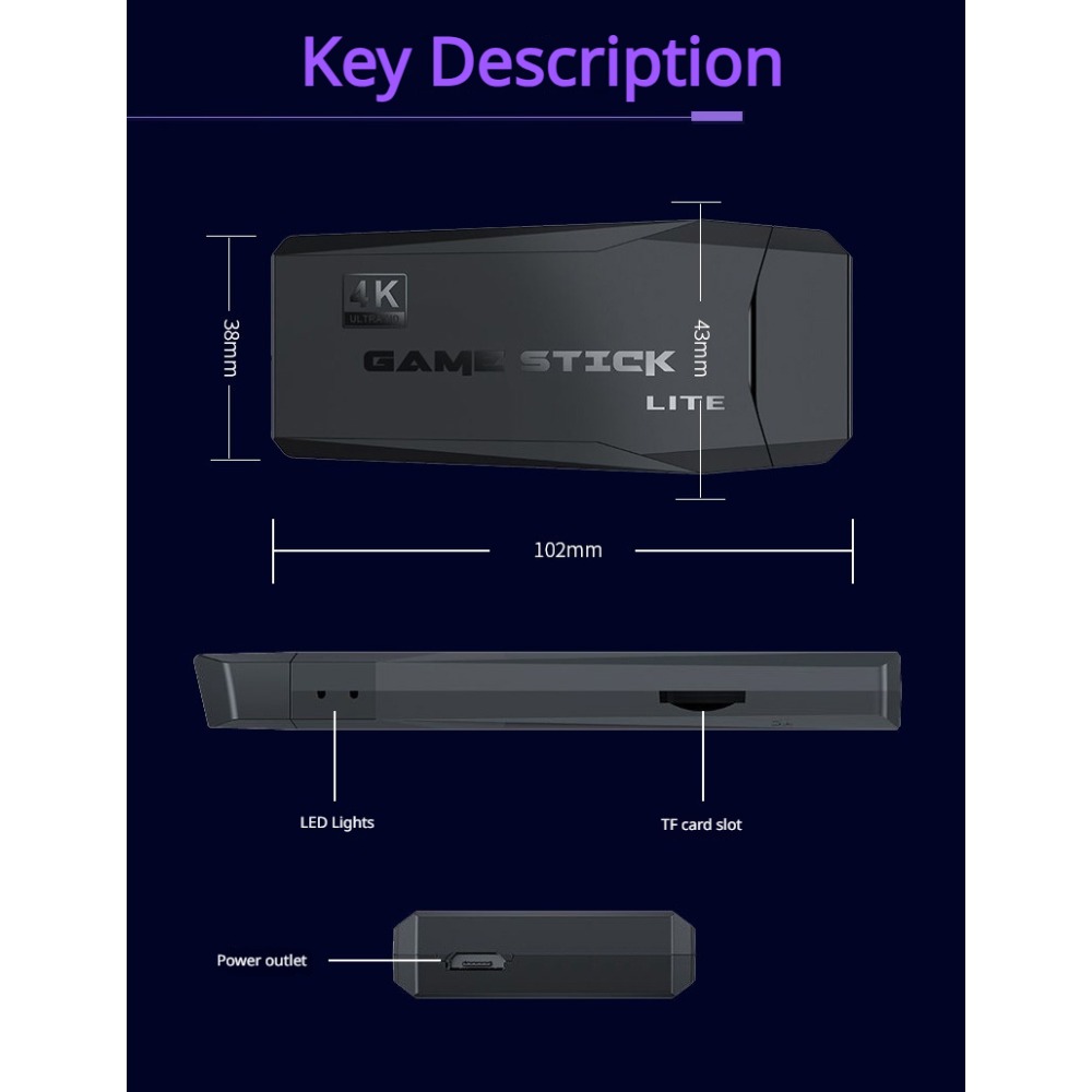 Portable 4K Retro Game Stick C - đánh giá và giá Retro Gaming Theme