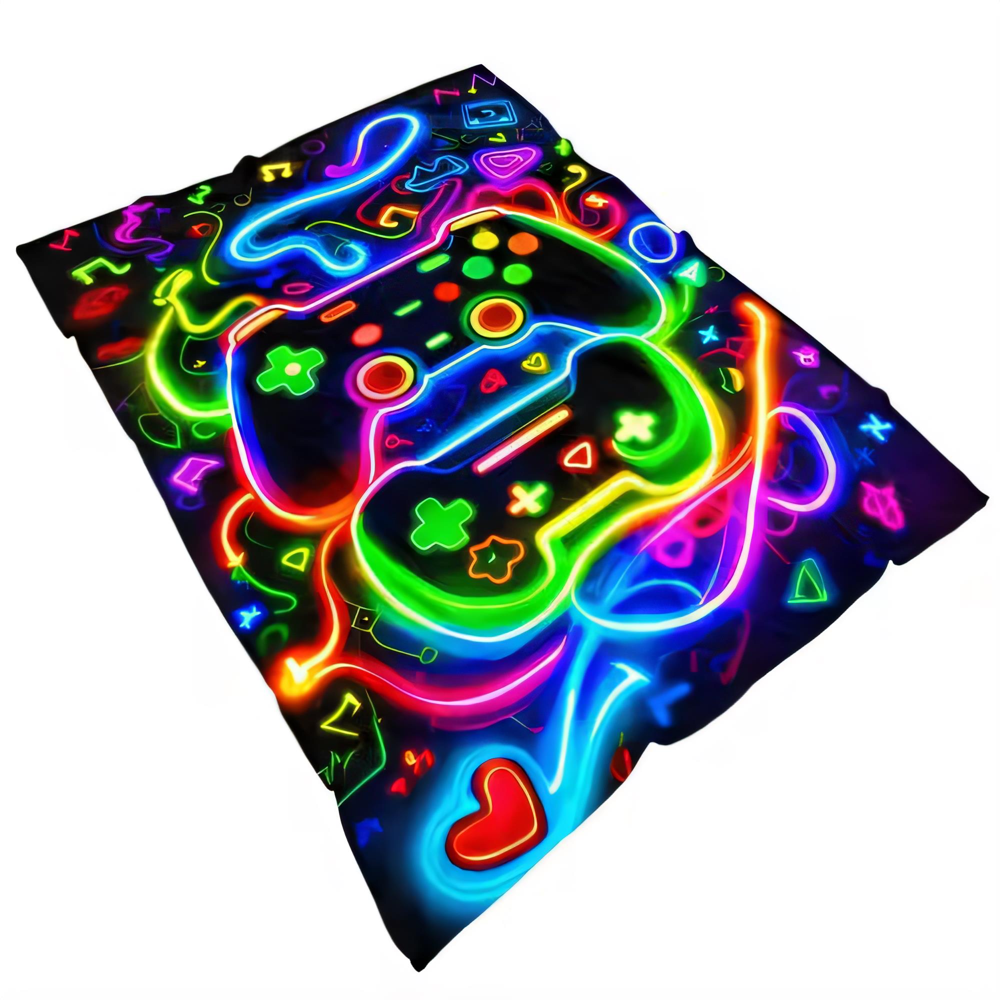 Vibrant Neon Gaming Blanket So - đánh giá và giá Background Retro Gaming