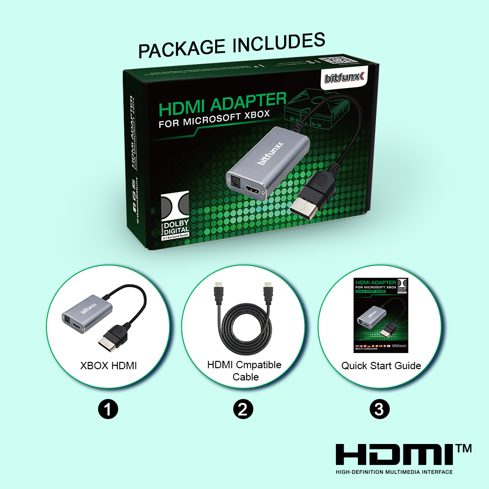 Bitfunx HDMI™ Adapter for XBOX - đánh giá và giá Retro Gaming Cables