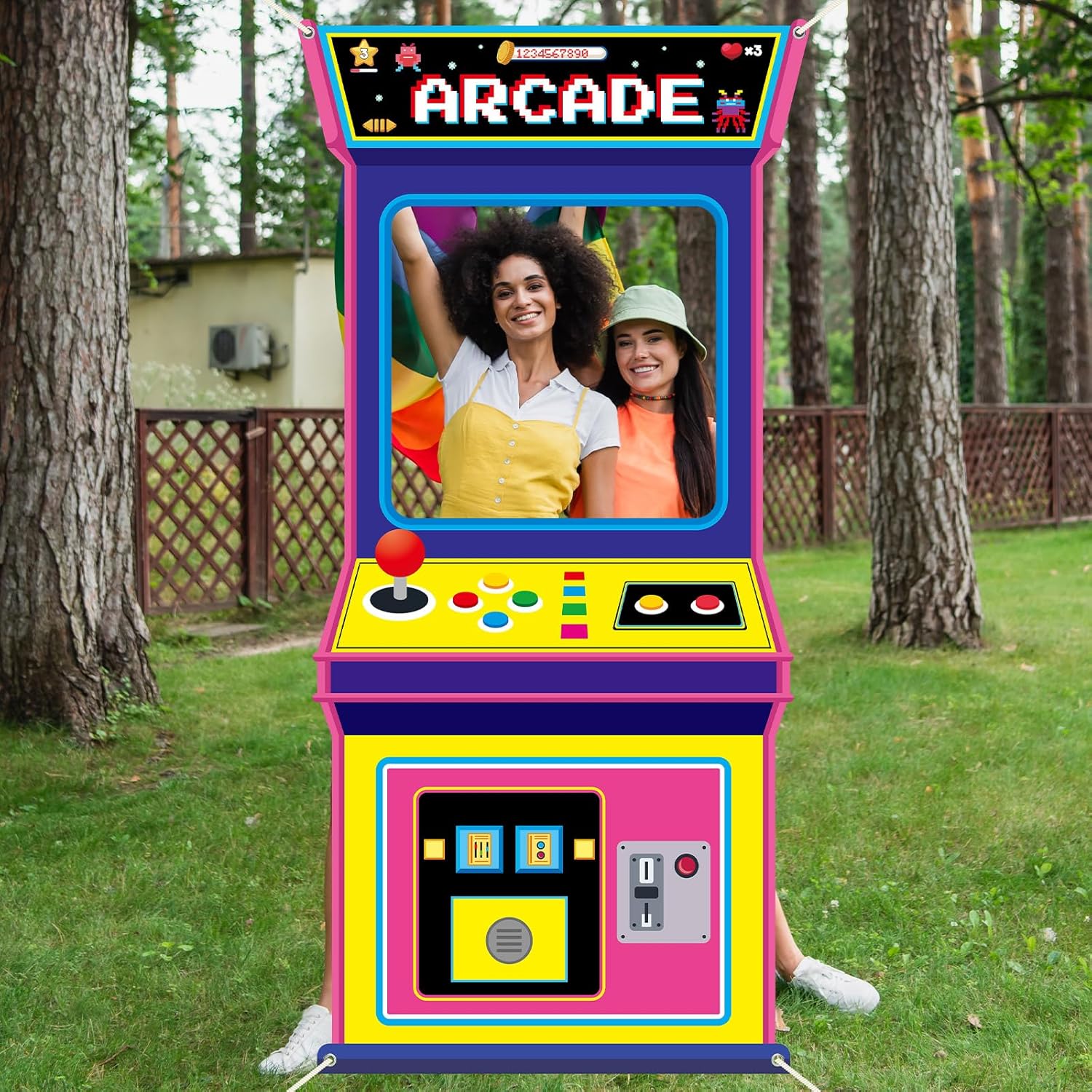 Fabric Arcade Game Photo Backg - đánh giá và giá Background Retro Gaming