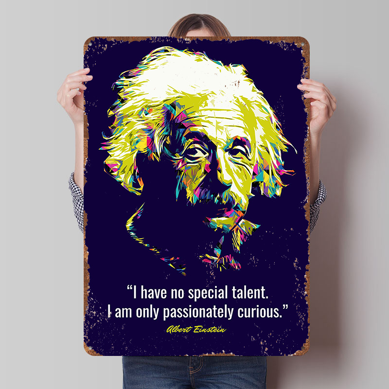 Quotes Albert Einstein Metal P - đánh giá và giá Retro Gaming Quotes