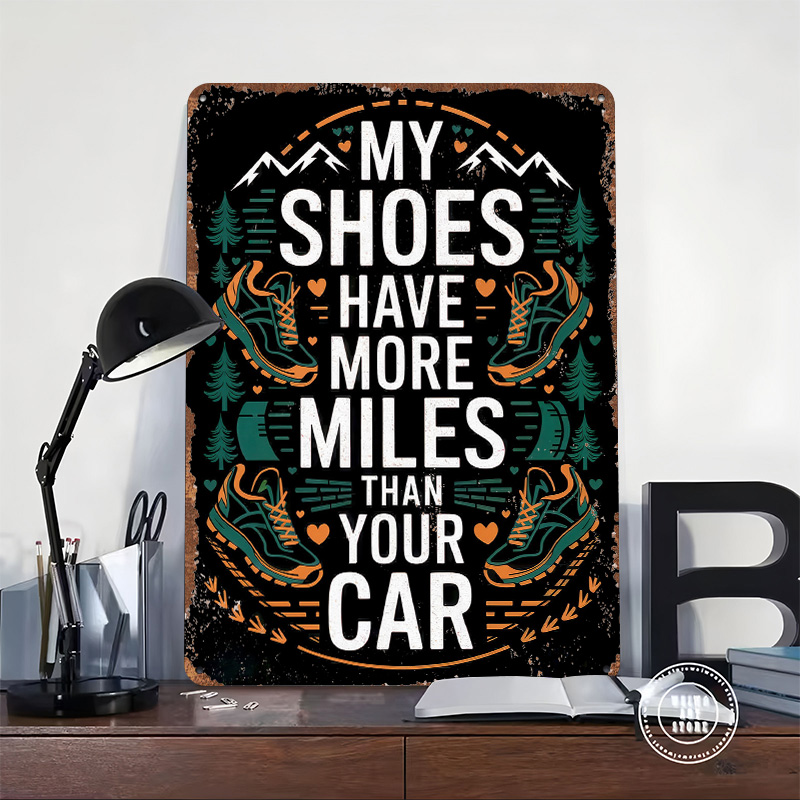 Hiking Shoes Quote Tinplate Po - đánh giá và giá Retro Gaming Quotes