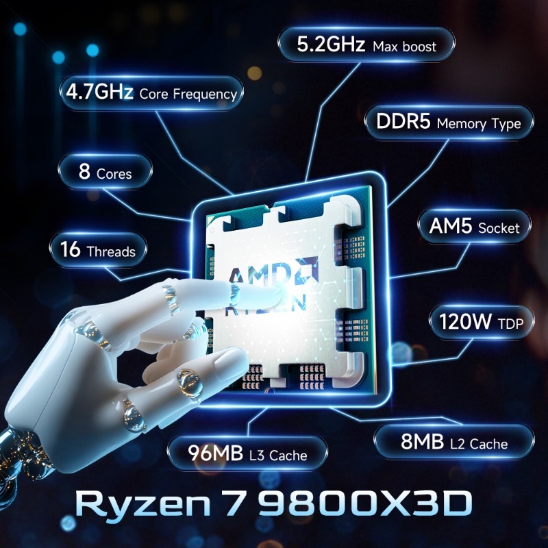 AMD Ryzen 7 9800X3D AM5 Gaming - đánh giá và giá Amd Cpu Ryzen 7