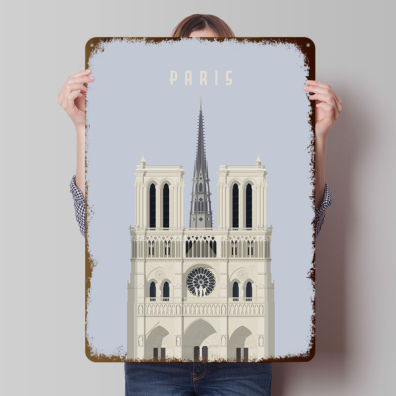 Paris Travel Tinplate Poster C - đánh giá và giá Retro Gaming Paris