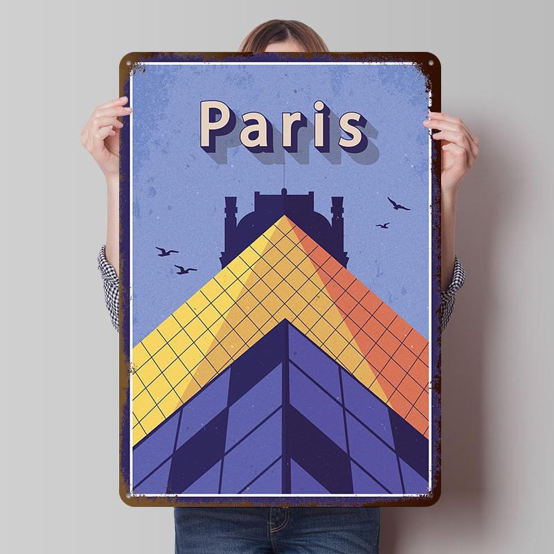 Travel to Paris Metal Poster C - đánh giá và giá Retro Gaming Paris